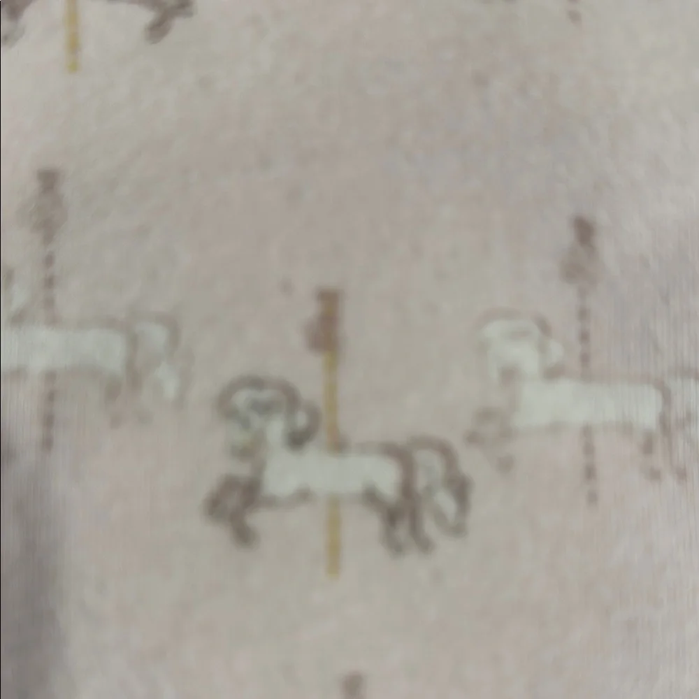 Vintage Gymboree Baby Blanket with Carousel Horse Design